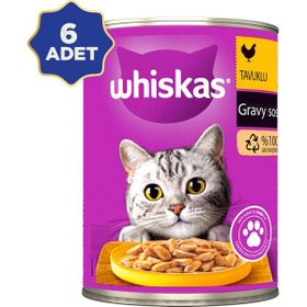 Whiskas Tavuklu 6x400 gr Yetişkin Kedi Konservesi