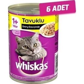 Whiskas Tavuklu 6x400 gr Yetişkin Kedi Konservesi