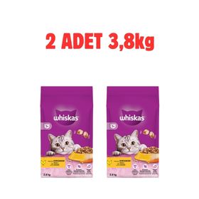 Whiskas Tavuklu Yetişkin 2x3,8 kg Kuru Kedi Maması