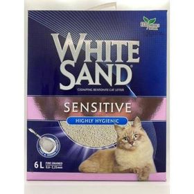 White Sand 6 lt Sensitive Bentonit Yapışmayan Kedi Kumu