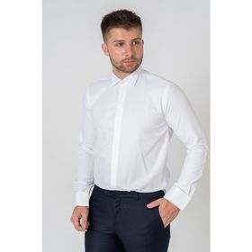 White Stone 21785 Beyaz Venedik Pamuklu Slim Fit Ata Yaka Gömlek