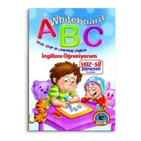 Whiteboard Abc First Step İn Learning English - Yaz-Sil Bitmeyen Yazı Defteri - Kolektif - Karatay Yayınları