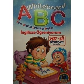 Whiteboard Abc First Step İn Learning English - Yaz-Sil Bitmeyen Yazı Defteri - Kolektif - Karatay Yayınları