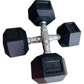 Whiteface 2x5 kg Siyah Altıgen Hex Dambıl