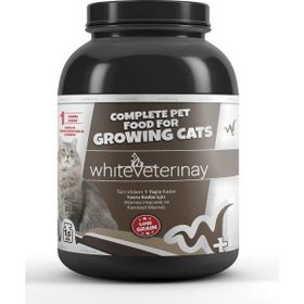 WhiteVeterinaray Az Tahıllı Yavru Kediler İçin Kümes Hayvanlı ve Karidesli 1.5 kg Kedi Maması
