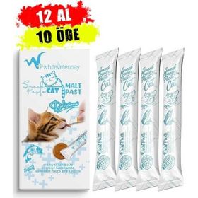 WhiteVeterinay Cat Cream Balıklı 12 Adet 4x15 gr Kedi Ödül Maması