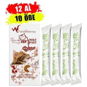 WhiteVeterinay Cat Cream Biftekli 12 Adet 4x15 gr Kedi Ödül Maması