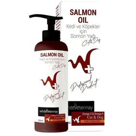 WhiteVeterinay Salmon Oil Cat&Dog 200 ml Omega 3 ve 6 İçerikli Somon Yağı