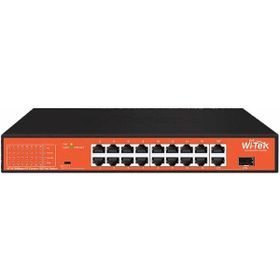 Wi Tek WI-PS518GH 16 Port 10-100 Mbps 1 Port SFP 150 W Full PoE Switch