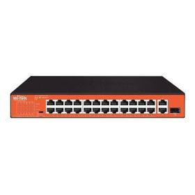Wi Tek WI-PS526GH 24 Port 10-100 Mbps 1 Port SFP 150W Full PoE Switch