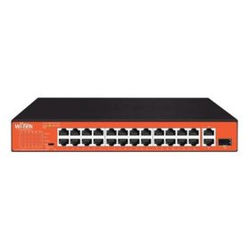 Wi Tek WI-PS526GH 24 Port 10-100 Mbps 1 Port SFP 150W Full PoE Switch