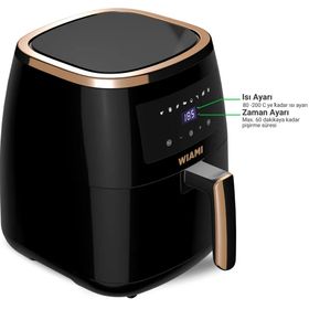 Wiami Air Fryer 5 lt Siyah Fritöz