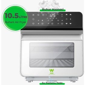 Wiami Airfryer 10.5 lt Buharlı Beyaz Hava Fritözü