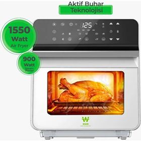 Wiami Airfryer 10.5 lt Buharlı Beyaz Hava Fritözü