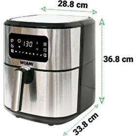 Wiami Airfryer 6.5 lt Yağsız Metalik Hava Fritözü