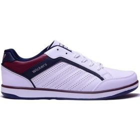 Wickers 1777 Beyaz Lacivert Bordo Erkek Spor Ayakkabı