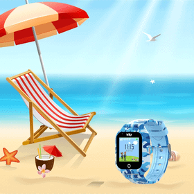 Wiky Watch 4S Kamuflaj Mavi Çocuk Akıllı Saat