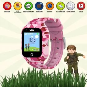 Wiky Watch 4S Kamuflaj Pembe Çocuk Akıllı Saat