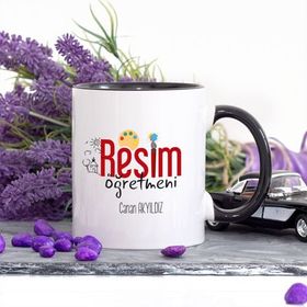Wildlebend Lacivert Renkli Resim Öğretmeni Kupa Bardak