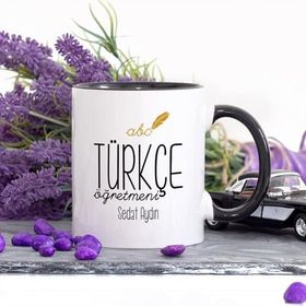 Wildlebend Lacivert Renkli Türkçe Öğretmeni Kupa Bardak