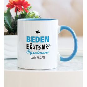 Wildlebend Mavi Renkli Beden Eğitimi Öğretmeni Kupa Bardak