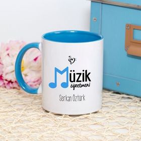 Wildlebend Mavi Renkli Müzik Öğretmeni Kupa Bardak