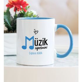Wildlebend Mavi Renkli Müzik Öğretmeni Kupa Bardak