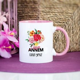 Wildlebend Pembe Renkli Klasik Anne Sözlü Kupa Bardak