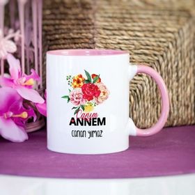 Wildlebend Pembe Renkli Klasik Anne Sözlü Kupa Bardak
