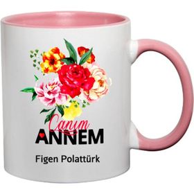 Wildlebend Pembe Renkli Klasik Anne Sözlü Kupa Bardak