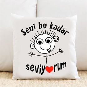 Wildlebend Pİ01 Seni Bu Kadar Seviyorum Yastık Kılıfı