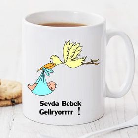 Wildlebend Pi127 Bebek Geliyor Kişiye Özel Kupa