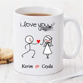 Wildlebend Pi154 I Love You Kişiye Özel Kupa