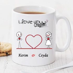 Wildlebend Pi156 I Love You Kişiye Özel Kupa