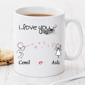 Wildlebend Pi160 I Love You Kişiye Özel Kupa