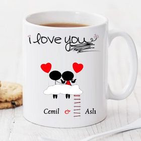Wildlebend Pi165 I Love You Kişiye Özel Kupa