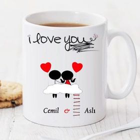Wildlebend Pi165 I Love You Kişiye Özel Kupa