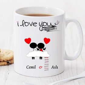 Wildlebend Pi165 I Love You Kişiye Özel Kupa