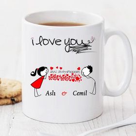 Wildlebend Pi167 I Love You Kişiye Özel Kupa