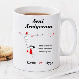 Wildlebend Pi175 Bana Ellerini Ver Kişiye Özel Kupa
