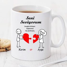 Wildlebend Pi176 Sevgiyle Birleşen Kalpler Kişiye Özel Kupa