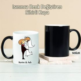 Wildlebend Pi212 Gelin & Damat Kişiye Özel Kupa