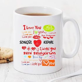 Wildlebend Pi53 I Love You Kişiye Özel Kupa