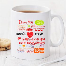 Wildlebend Pi53 I Love You Kişiye Özel Kupa
