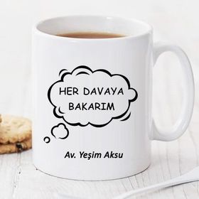 Wildlebend Pi65 Her Davaya Bakarım Kişiye Özel Kupa