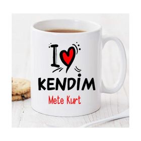 Wildlebend Pi70 I Love Kendim Kişiye Özel Kupa