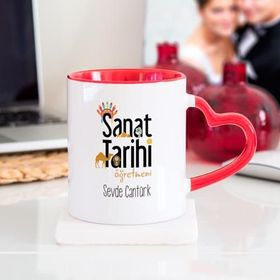 Wildlebend Sanat Tarihi Öğretmeni Kalpli Kupa Bardak