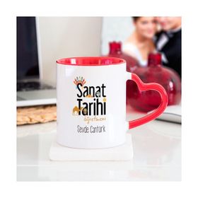 Wildlebend Sanat Tarihi Öğretmeni Kalpli Kupa Bardak