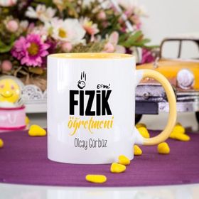 Wildlebend Sarı Renkli Fizik Öğretmeni Kupa Bardak