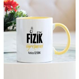 Wildlebend Sarı Renkli Fizik Öğretmeni Kupa Bardak